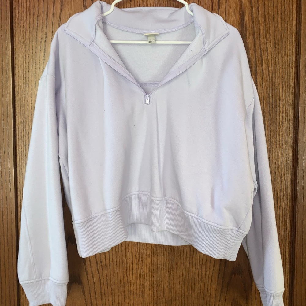 Purple quarter zip